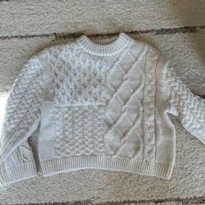 Cream Chunk Knit Sweater